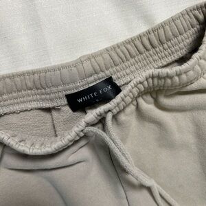 White Fox Beige Jogger Sweatpants